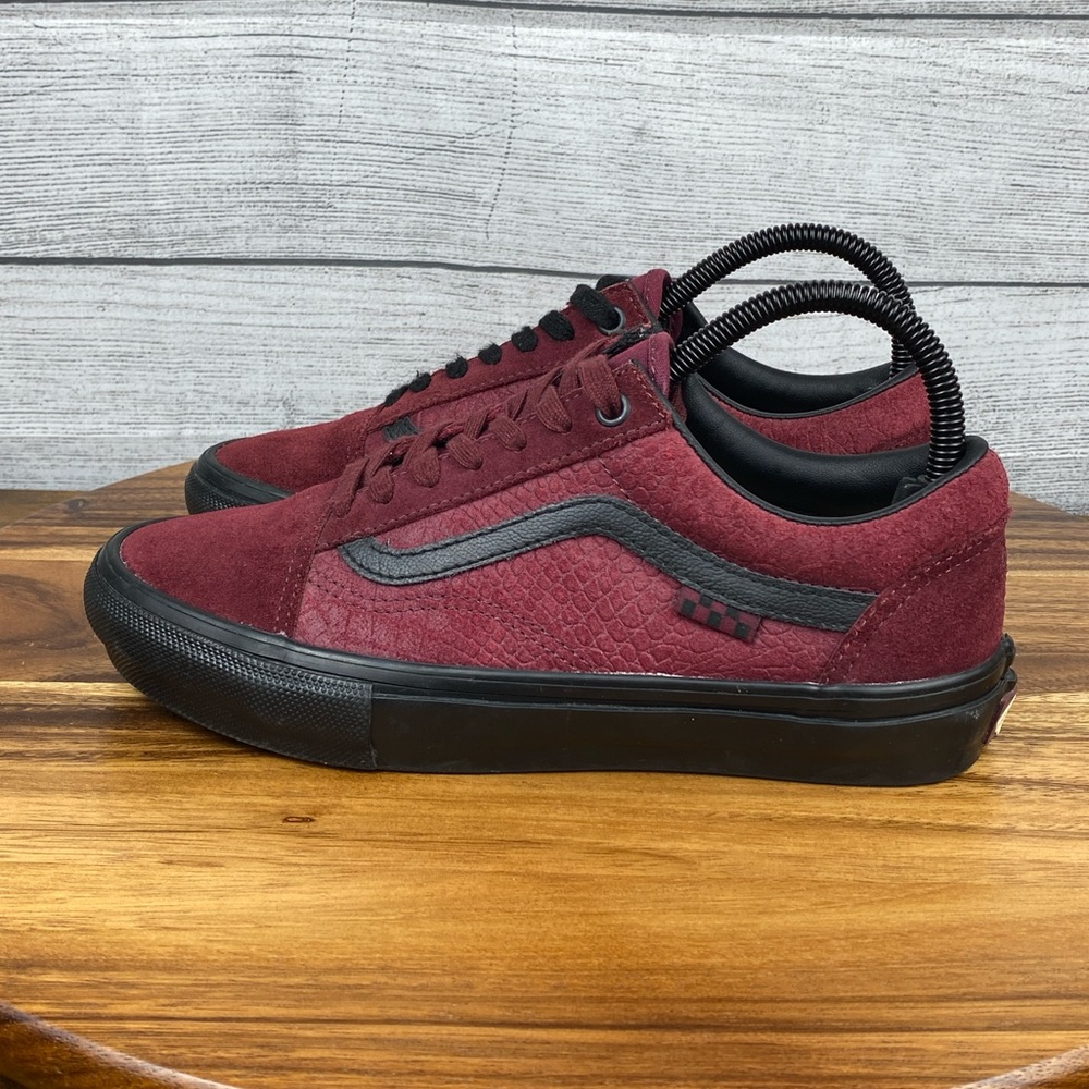 Vans Breana Geering x Skate Old Skool Port Snakeskin Red Shoe Women’s Size 7.5